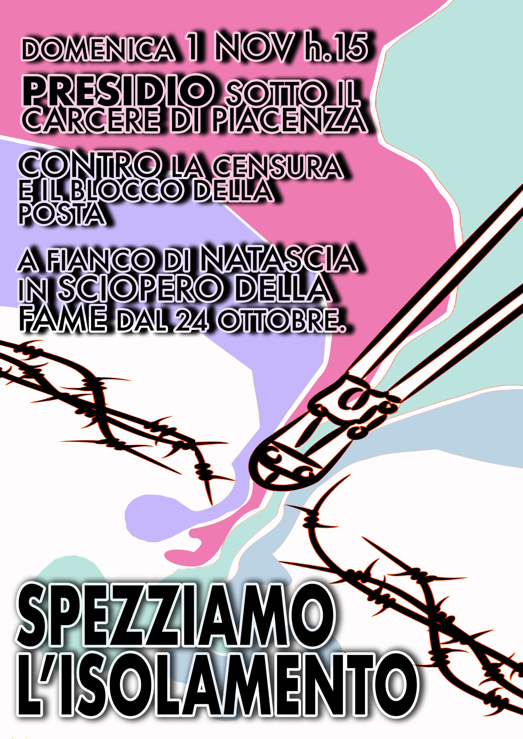 Piacenza: Presidio a fianco di Natascia in sciopero della fame