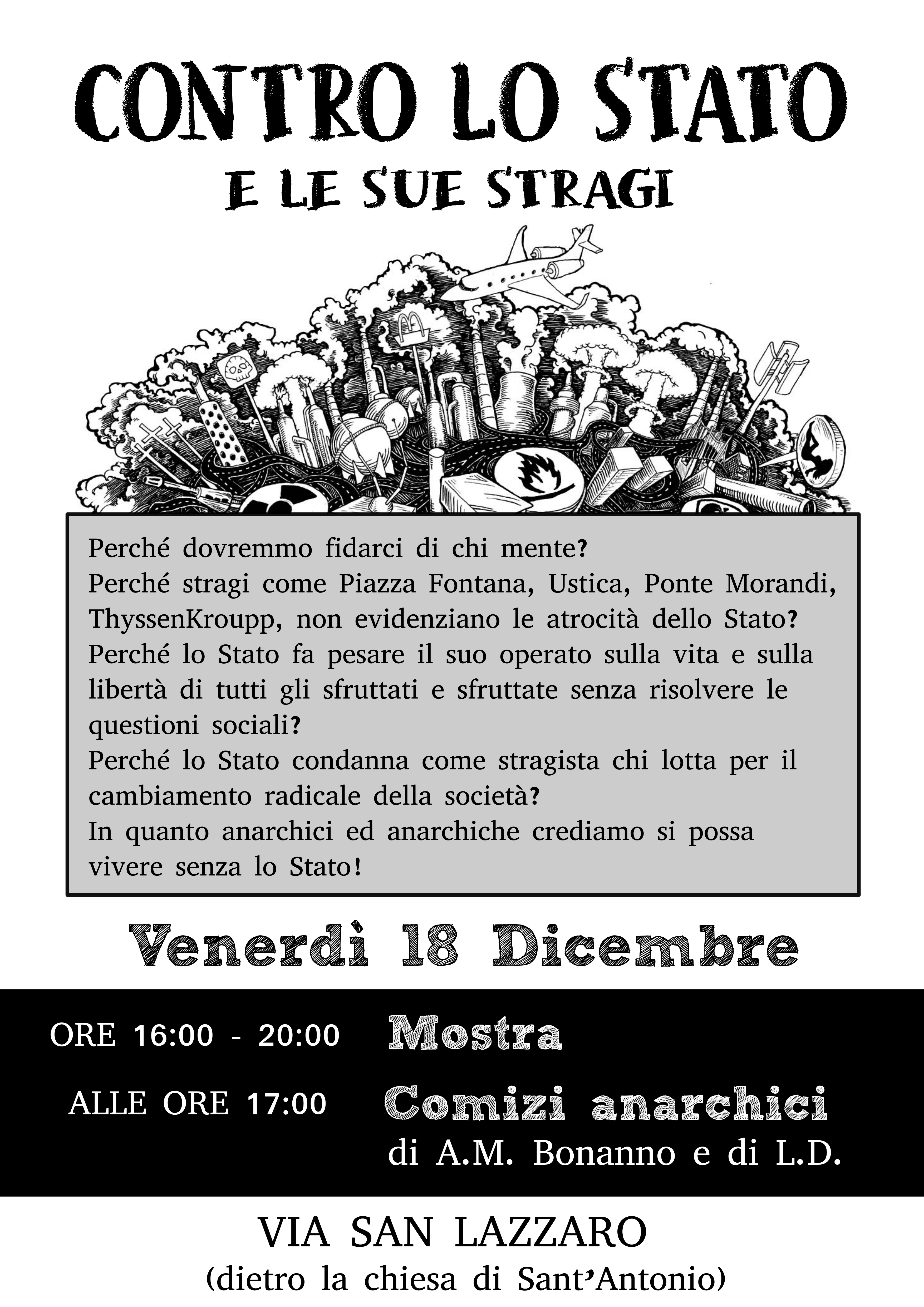 Trieste: Contro lo Stato, comizio anarchico