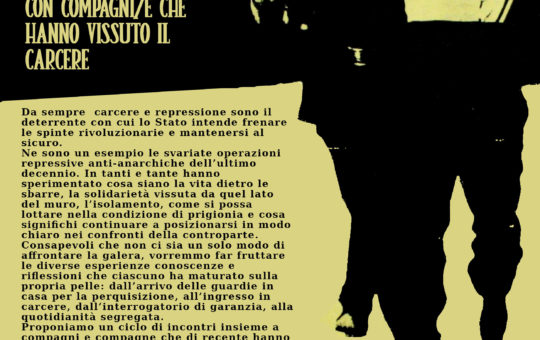 Bologna: Ogni esperienza è a sé ma… – Ciclo di incontri su carcere e repressione