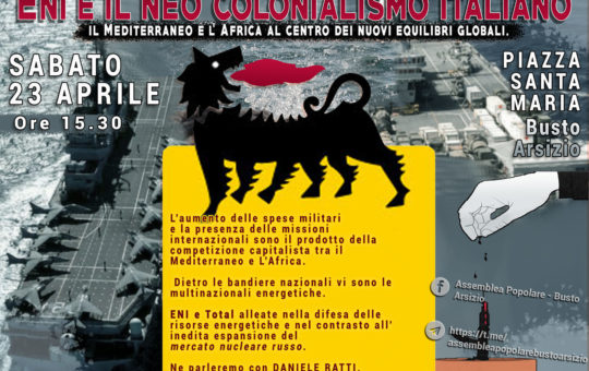 Busto Arsizio: iniziativa su Eni e il neo colonialismo italiano