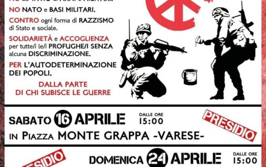 Iniziative contro la guerra in provincia di Varese