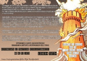 Torino - 21 maggio, iniziativa contro il 41bis e in difesa delle pratiche rivoluzionarie