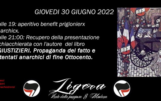 Modena: Recupero presentazione “I Giustizieri”