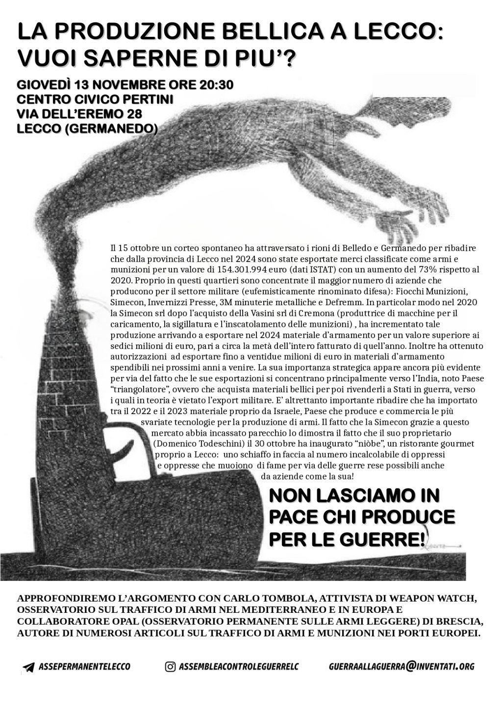 volantino fronte 13 novembre