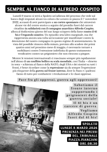 sempre al fianco di alfredo cospito 9 marzo 2026