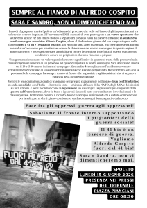 sempre al fianco di alfredo cospito 15 giugno 2026